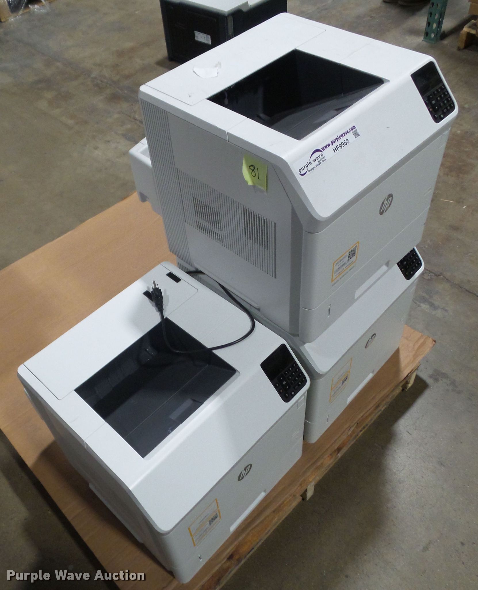 (3) Hewlett Packard E6B70A printers in Des Moines, IA Item HF9953