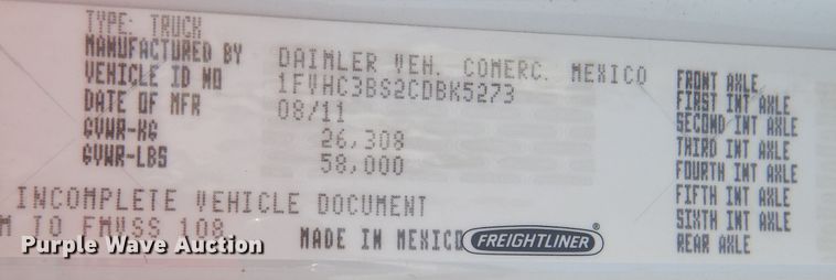 image for item DG0904 2012 Freightliner Business Class M2  dump truck