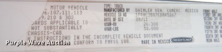 image for item DG0906 2012 Freightliner Business Class M2  dump truck