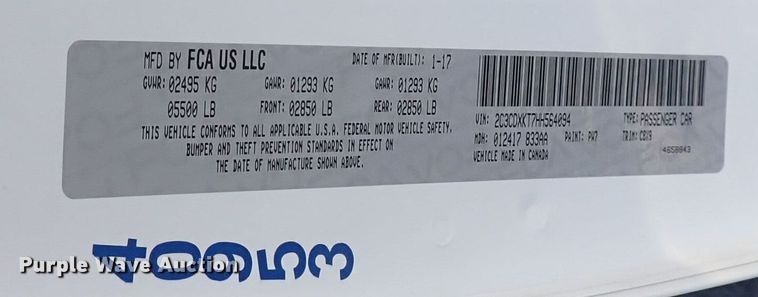 image for item DN2023 2017 Dodge Charger Police