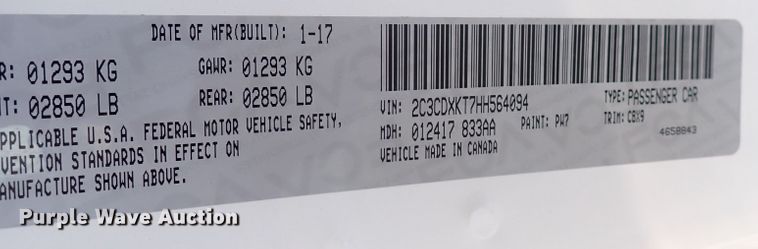 image for item DN2023 2017 Dodge Charger Police