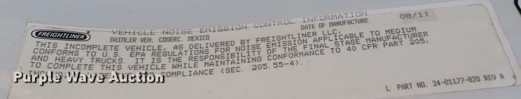 image for item DN2026 2012 Freightliner M2 106  dump truck