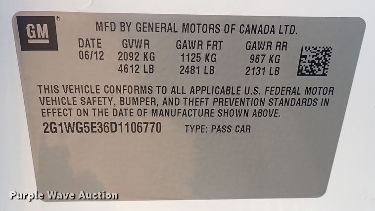 image for item DN2032 2013 Chevrolet Impala