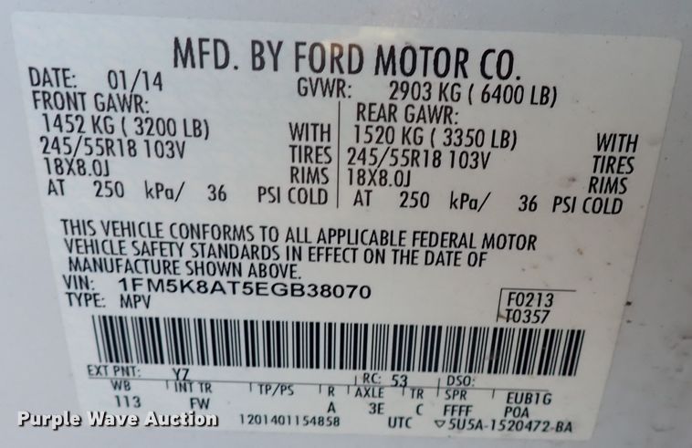 image for item DN2033 2014 Ford Explorer Police Interceptor  SUV