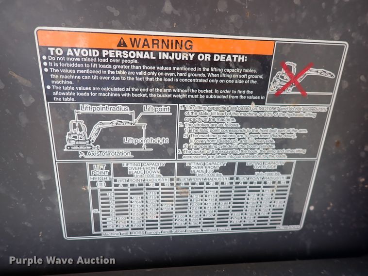 image for item DN2038 2012 Kubota U35S2  mini excavator