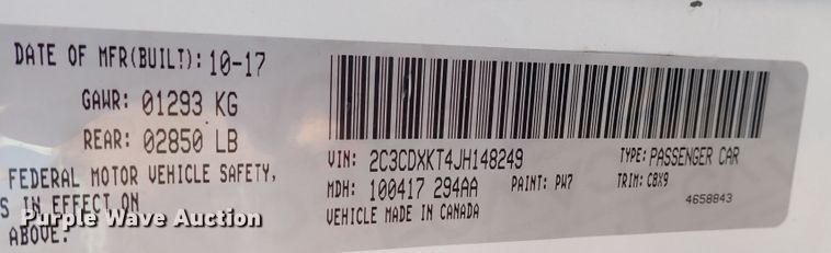 image for item DN2039 2018 Dodge Charger Police