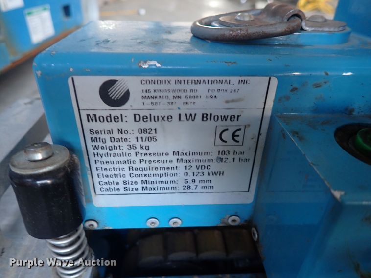 image for item IJ9955 Condux  fiber optic cable blower