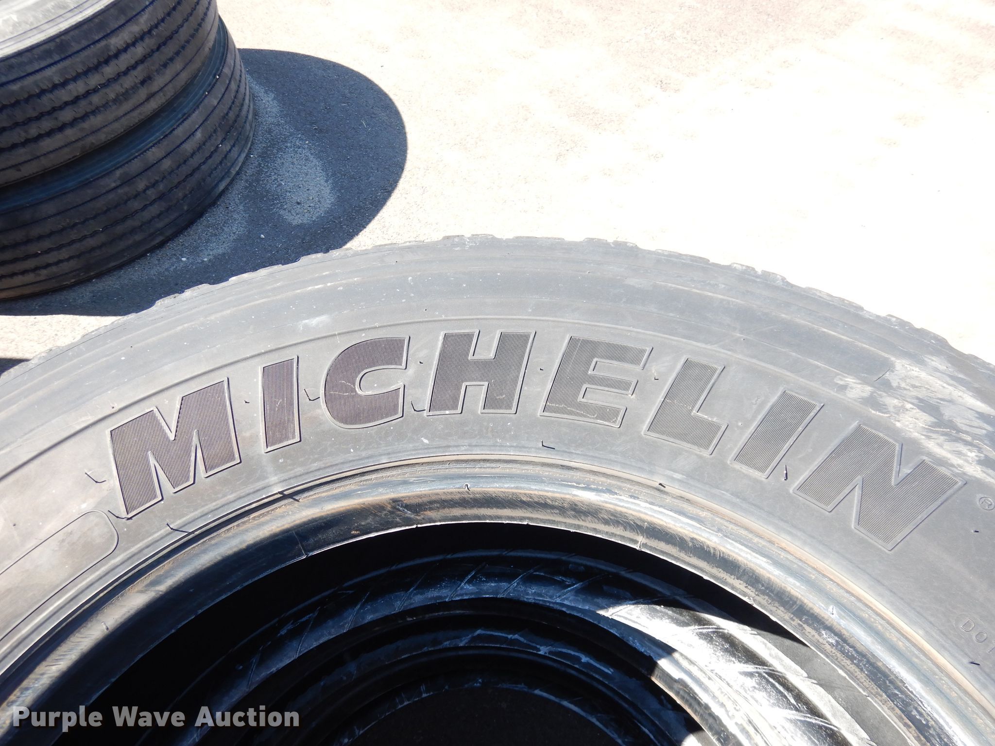 (3) Michelin 11R22.5 tires in Topeka, KS Item KC9030 sold Purple Wave