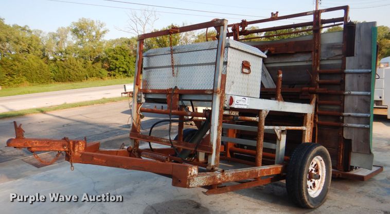 image for item DG1703 Shop built Spring-O-Matic hoof trimming trailer