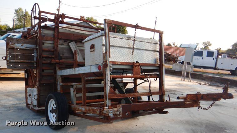 image for item DG1703 Shop built Spring-O-Matic hoof trimming trailer