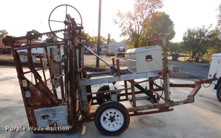 image for item DG1703 Shop built Spring-O-Matic hoof trimming trailer