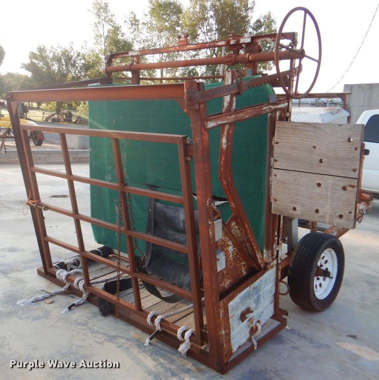 image for item DG1703 Shop built Spring-O-Matic hoof trimming trailer