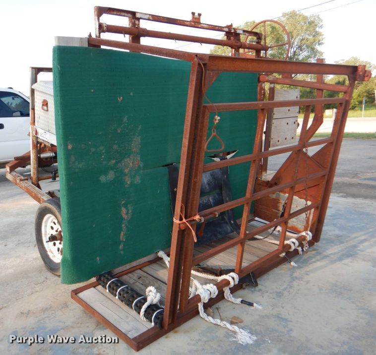 image for item DG1703 Shop built Spring-O-Matic hoof trimming trailer