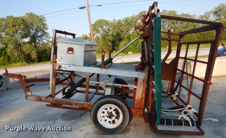 image for item DG1703 Shop built Spring-O-Matic hoof trimming trailer