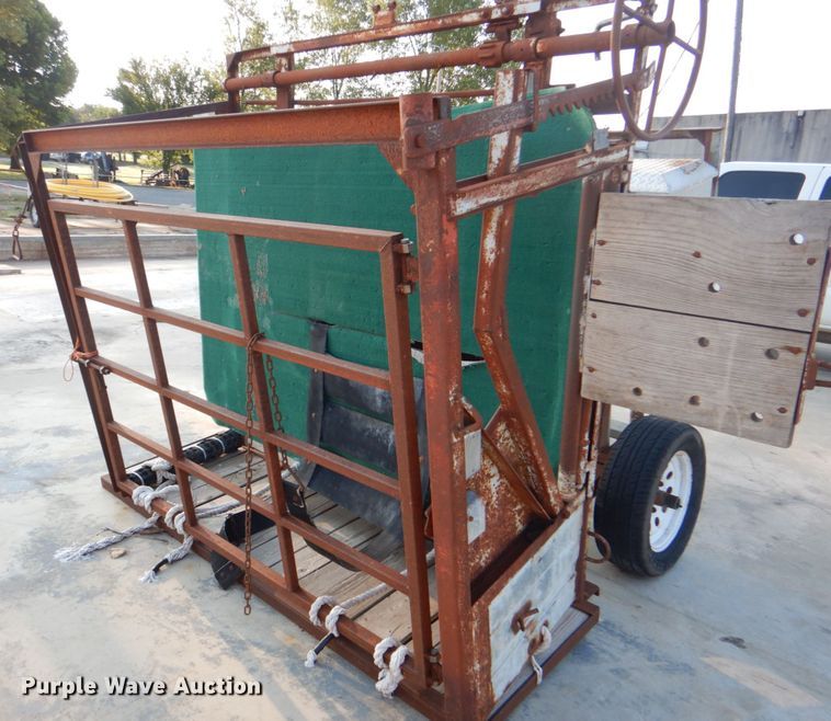 image for item DG1703 Shop built Spring-O-Matic hoof trimming trailer