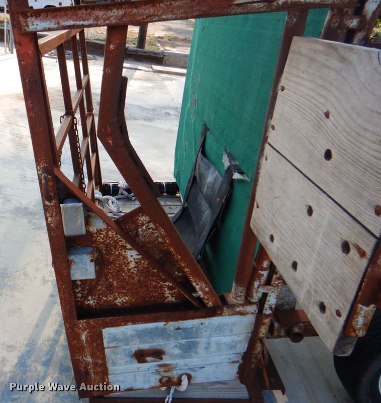 image for item DG1703 Shop built Spring-O-Matic hoof trimming trailer