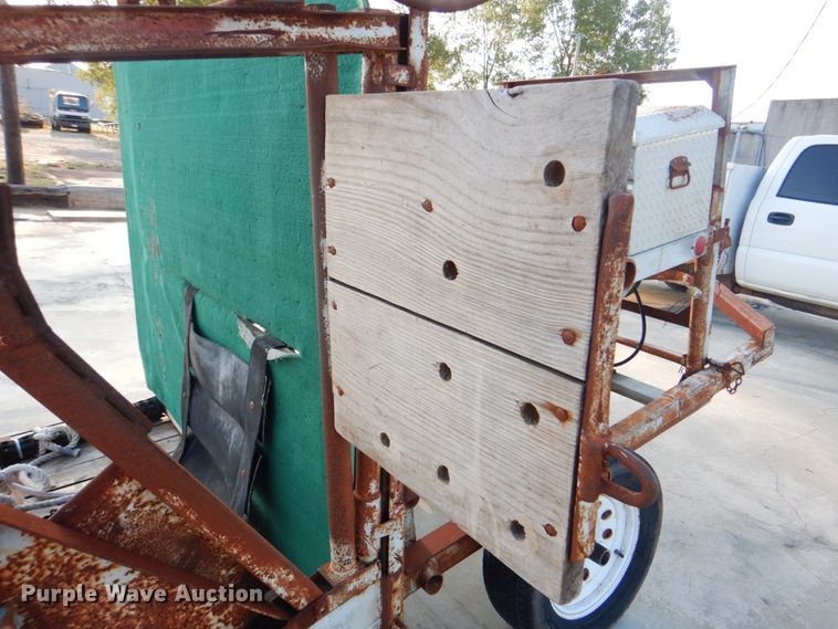 image for item DG1703 Shop built Spring-O-Matic hoof trimming trailer