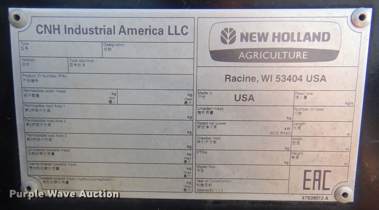 image for item DI5722 2016 New Holland SR260  windrower