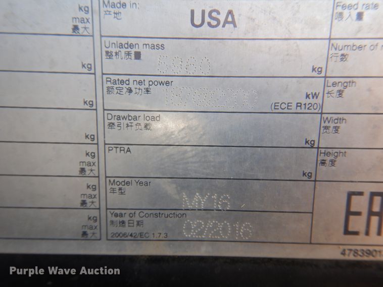 image for item DI5722 2016 New Holland SR260  windrower