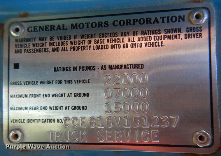 image for item KI9615 1976 Chevrolet C60  grain truck