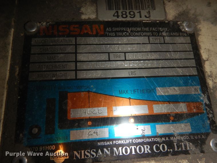 image for item KU9200 Nissan 50  forklift