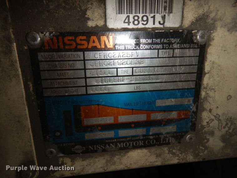 image for item KU9200 Nissan 50  forklift