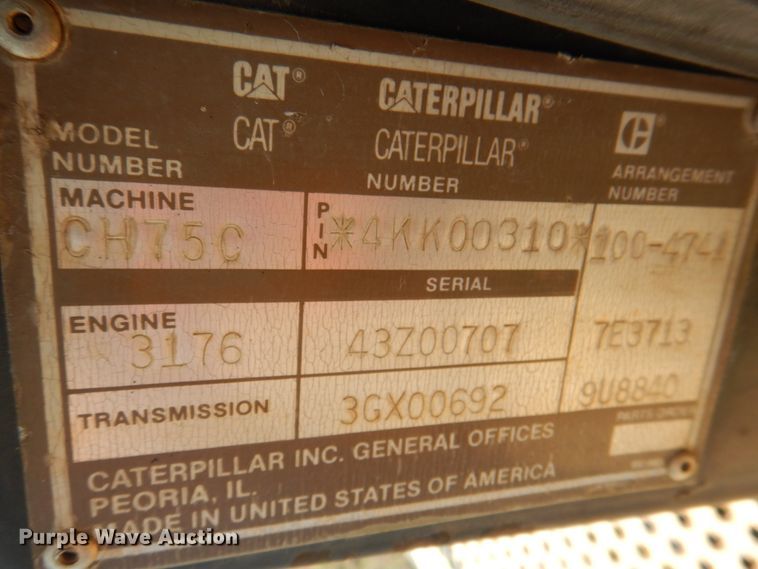 image for item KX9405 1993 Caterpillar Challenger 75C  tractor