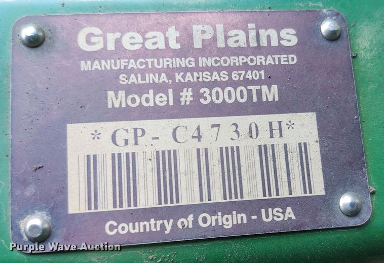 image for item DG3522 2015 Great Plains 3000 Turbo Max  vertical tillage