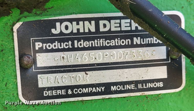 image for item DG3525 1984 John Deere 4650  MFWD tractor