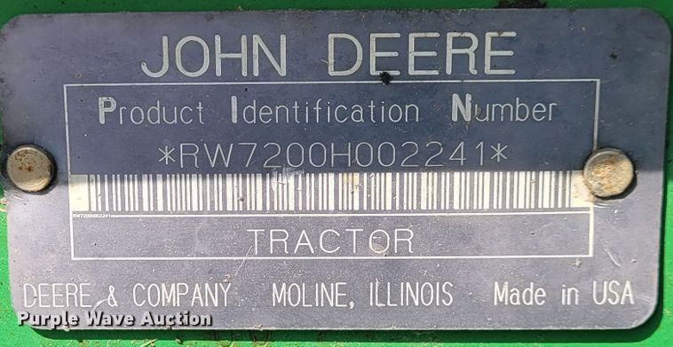 image for item DG3531 1994 John Deere 7200  MFWD tractor