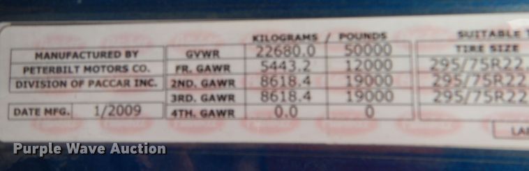 image for item AF9871 2010 Peterbilt 387  semi truck