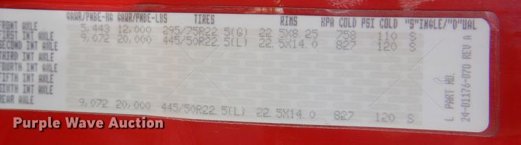 image for item DK8229 2012 Freightliner Cascadia  semi truck