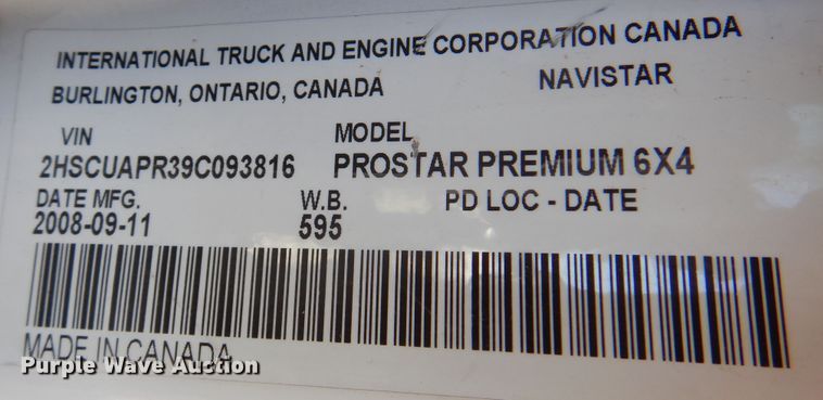 image for item DK8231 2009 International ProStar Premium  semi truck