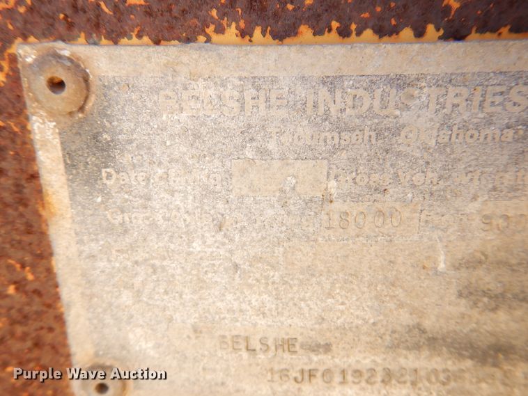 image for item GP9482 2002 Belshe  equipment trailer