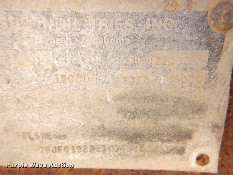 image for item GP9482 2002 Belshe  equipment trailer