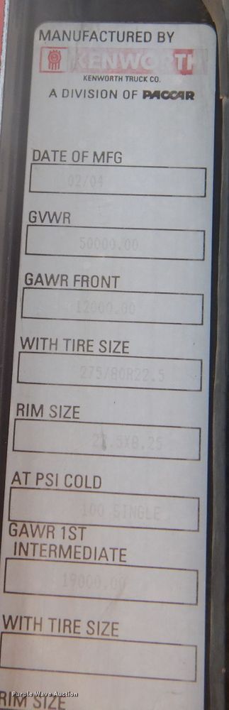 image for item HC9202 2004 Kenworth W900  semi truck