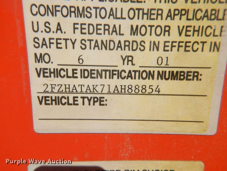 image for item DL3052 2001 Sterling LT7501  dump truck