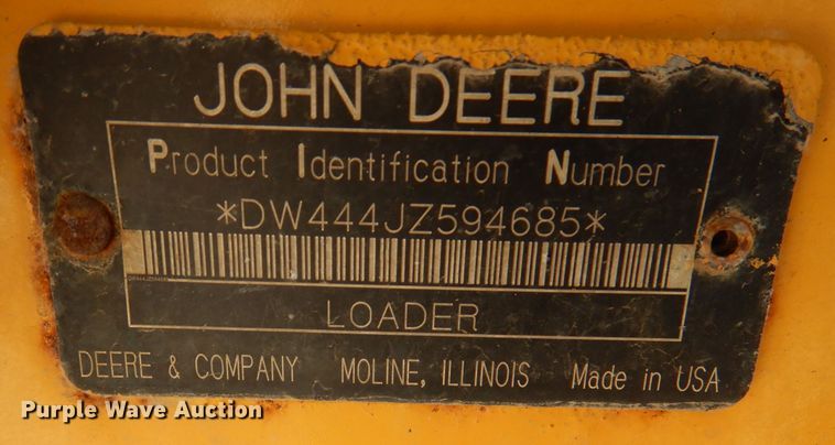 image for item DL3053 2005 John Deere 444J  wheel loader