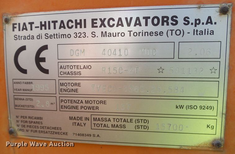 image for item GP9496 1996 Fiat-Allis FR160  wheel loader