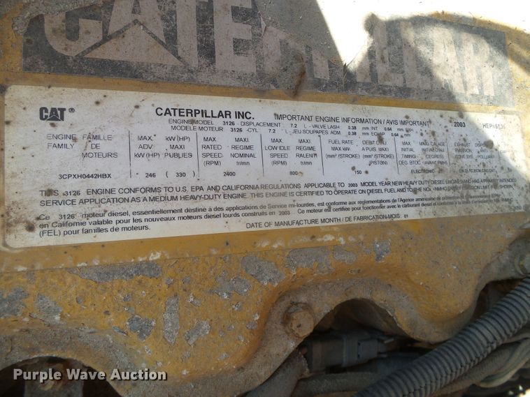 image for item GP9497 2003 Sterling LT7500  dump truck