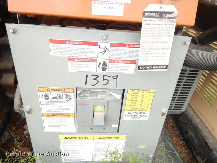 image for item KC9055 2008 Generac QT05554AVSNA  generator