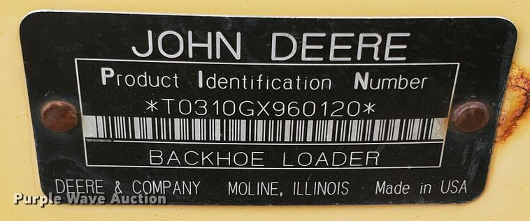 image for item KK9237 2006 John Deere 310G  backhoe