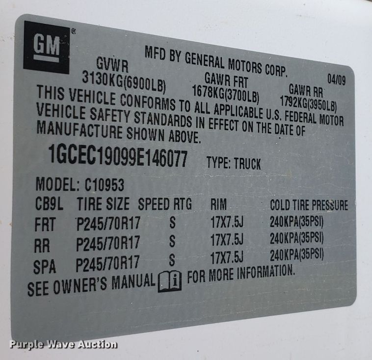 image for item KK9241 2009 Chevrolet Silverado 1500  Ext. Cab pickup truck