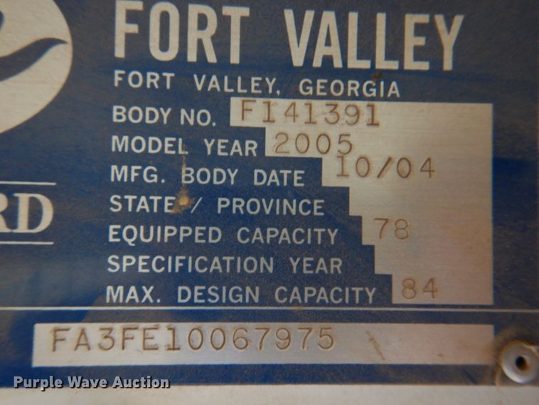 image for item DI5303 2005 Blue Bird All American  school bus