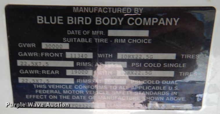 image for item DI5304 2000 Blue Bird TC2000  school bus