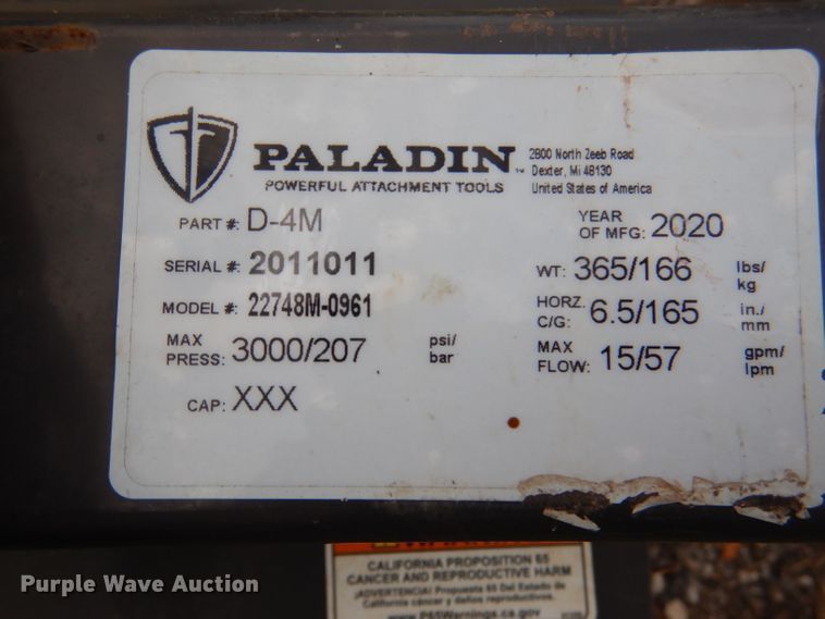 image for item DL3095 2020 Harley 22748M-0961  skid steer soil conditioner