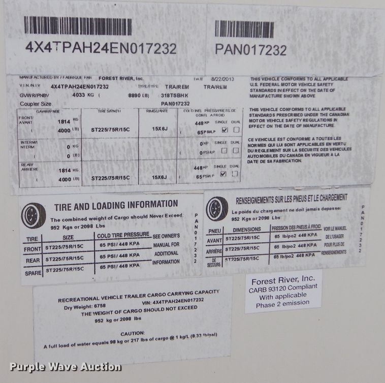 image for item DL6324 2014 Palomino Solaire  camper