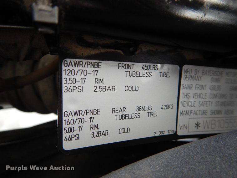 image for item DM1283 2002 BMW K1200LT  motorcycle