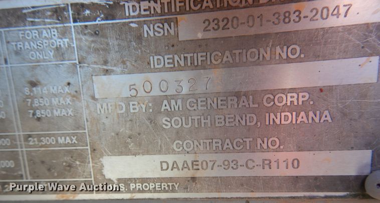 image for item DM6468 1994 Am General M35A3  flatbed truck