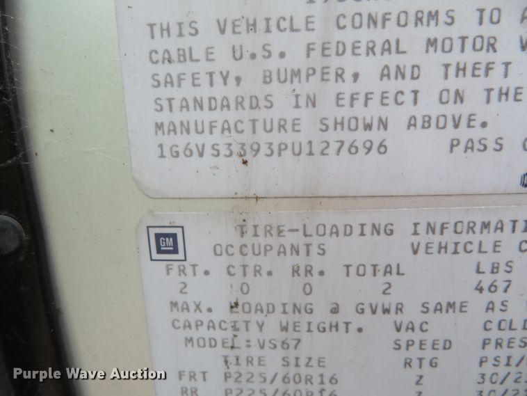 image for item DN5982 1993 Cadillac Allante